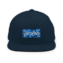 Load image into Gallery viewer, Aqua Giraffe Print Box Logo Snapback Hat