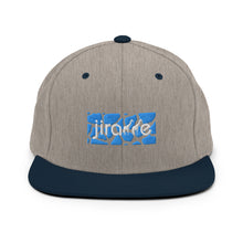 Load image into Gallery viewer, Aqua Giraffe Print Box Logo Snapback Hat