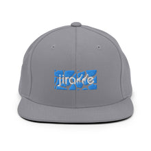 Load image into Gallery viewer, Aqua Giraffe Print Box Logo Snapback Hat