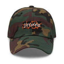 Load image into Gallery viewer, Orange Giraffe Print Box Logo Hat