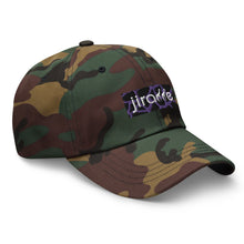 Load image into Gallery viewer, Purple Giraffe Print Box Logo Hat