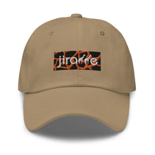 Load image into Gallery viewer, Orange Giraffe Print Box Logo Hat