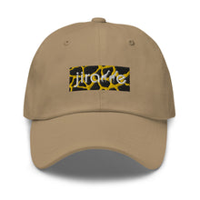Load image into Gallery viewer, Gold Giraffe Print Box Logo Hat
