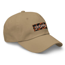 Load image into Gallery viewer, Orange Giraffe Print Box Logo Hat