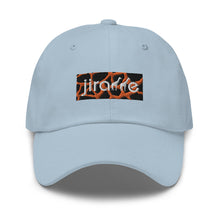 Load image into Gallery viewer, Orange Giraffe Print Box Logo Hat