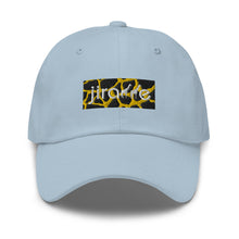Load image into Gallery viewer, Gold Giraffe Print Box Logo Hat