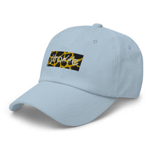 Load image into Gallery viewer, Gold Giraffe Print Box Logo Hat