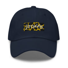Load image into Gallery viewer, Gold Giraffe Print Box Logo Hat