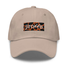 Load image into Gallery viewer, Orange Giraffe Print Box Logo Hat