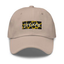 Load image into Gallery viewer, Gold Giraffe Print Box Logo Hat