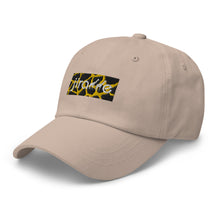 Load image into Gallery viewer, Gold Giraffe Print Box Logo Hat