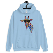 Cargar imagen en el visor de la galería, Sunglasses & Tongue Out Giraffe Hoodie (Front Design) - jiraffe Threads