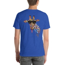 Load image into Gallery viewer, Sunglasses &amp; Tongue Out Giraffe Short-Sleeve Shirt