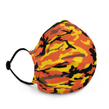 Load image into Gallery viewer, Yellow &amp; Orange Camo Premium Face Mask - jiraffe Threads