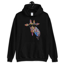 Cargar imagen en el visor de la galería, Sunglasses & Tongue Out Giraffe Hoodie (Front Design) - jiraffe Threads