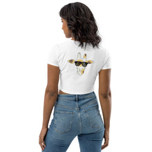 Load image into Gallery viewer, Sunflower Giraffe Organic Crop Top