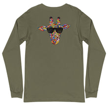 Load image into Gallery viewer, Mosaic Giraffe Head Long Sleeve Tee