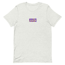 Load image into Gallery viewer, Purple & Gold Box Logo Tee - jiraffe Threads