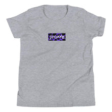 Load image into Gallery viewer, Purple &amp; Black Box Logo Tee - jiraffe Threads