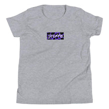 Load image into Gallery viewer, Purple & Black Box Logo Tee - jiraffe Threads
