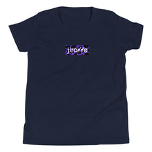 Load image into Gallery viewer, Purple & Black Box Logo Tee - jiraffe Threads