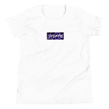 Load image into Gallery viewer, Purple &amp; Black Box Logo Tee - jiraffe Threads
