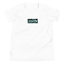 Load image into Gallery viewer, Youth Teal & Black Box Logo Tee - jiraffe Threads