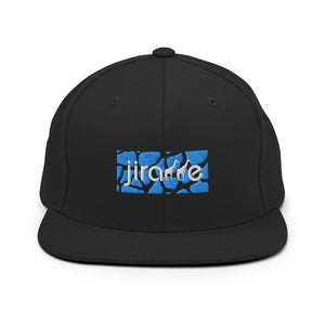 Aqua Giraffe Print Box Logo Snapback Hat