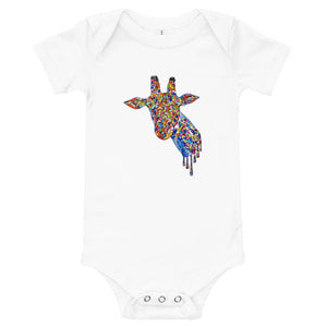 Mosaic Giraffe Baby Onesie