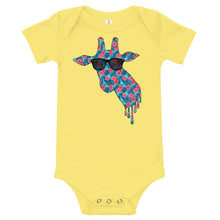Load image into Gallery viewer, Hibiscus Giraffe Baby Onesie