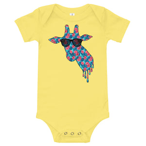 Hibiscus Giraffe Baby Onesie