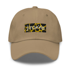 Gold Giraffe Print Box Logo Hat