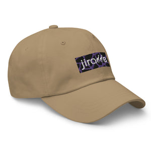 Purple Giraffe Print Box Logo Hat