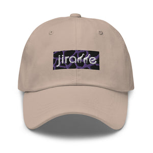 Purple Giraffe Print Box Logo Hat