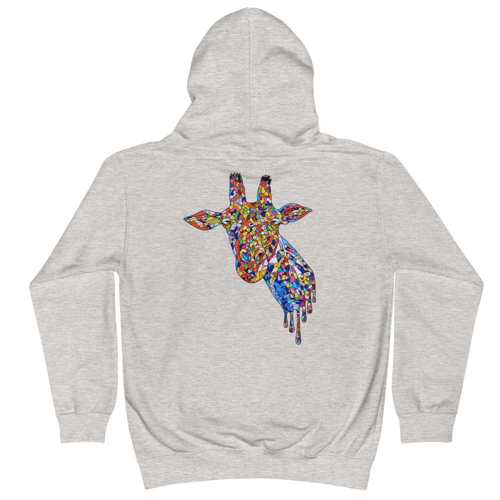 jiraffe Threads Mosaic Giraffe Hoodie Navy Blazer / M