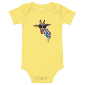 Mosaic Sunglasses Giraffe Baby Bodysuit - jiraffe Threads