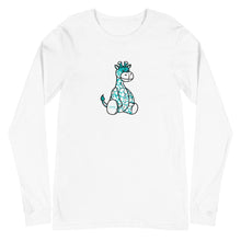 Load image into Gallery viewer, Men&#39;s Teal Plush Giraffe Long Sleeve Shirt - jiraffe Threads