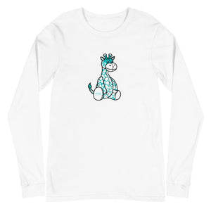 Men's Teal Plush Giraffe Long Sleeve Shirt - jiraffe Threads