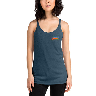 Small Trippy Logo Women's Racerback Tank.