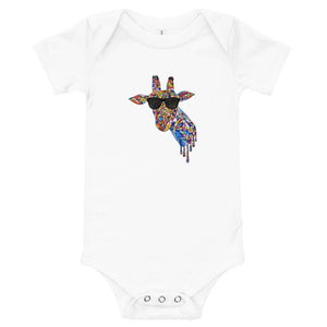 Mosaic Sunglasses Giraffe Baby Bodysuit - jiraffe Threads