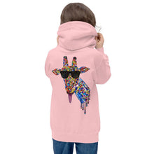 Load image into Gallery viewer, Girl&#39;s Sunglasses &amp; Tongue Out Giraffe Hoodie - jiraffe Threads