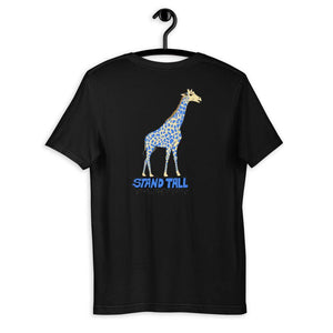 Colorful Stand Tall Giraffe Short-Sleeve Shirt - jiraffe Threads