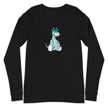 Load image into Gallery viewer, Men&#39;s Teal Plush Giraffe Long Sleeve Shirt - jiraffe Threads