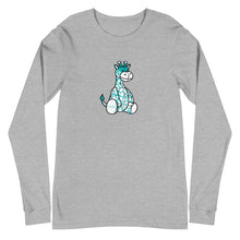 Load image into Gallery viewer, Men&#39;s Teal Plush Giraffe Long Sleeve Shirt - jiraffe Threads