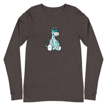 Load image into Gallery viewer, Men&#39;s Teal Plush Giraffe Long Sleeve Shirt - jiraffe Threads