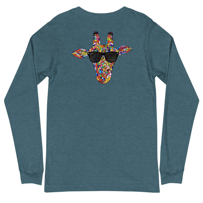 Mosaic Giraffe Head Long Sleeve Tee