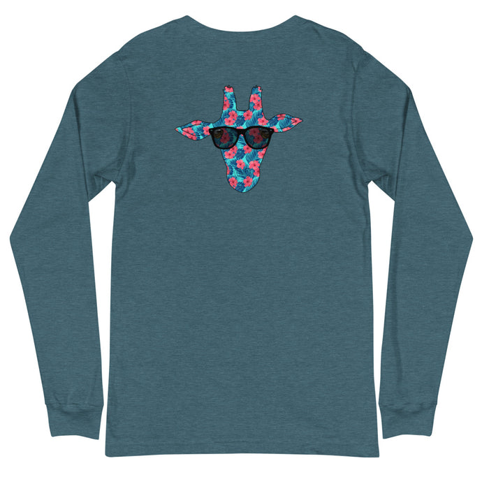 Hibiscus Giraffe Long Sleeve Tee