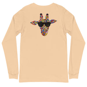 Mosaic Giraffe Head Long Sleeve Tee