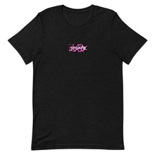 Load image into Gallery viewer, Pink &amp; Black Box Logo Tee - jiraffe Threads