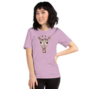 Women's Flower Crown Giraffe Shirt - jiraffe Threads